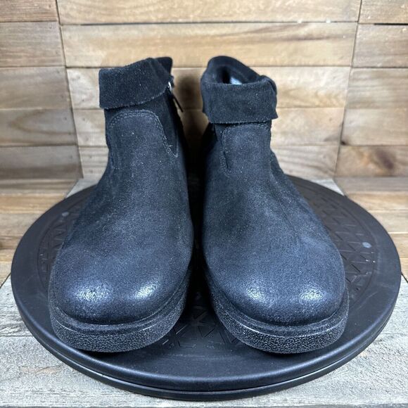 UGG WomanS Size 7 Black Josefene Cuff Suede Ankle Casual Zip Up Boots - Picture 2 of 10